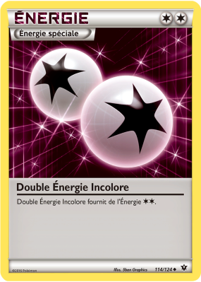 Carte Pokémon Double Énergie Incolore 114/124 Peu commune Impact des Destins