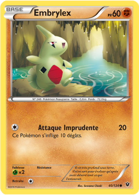 Carte Pokémon Embrylex 40/124 Commune Impact des Destins