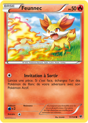 Carte Pokémon Feunnec 11/124 Commune Impact des Destins