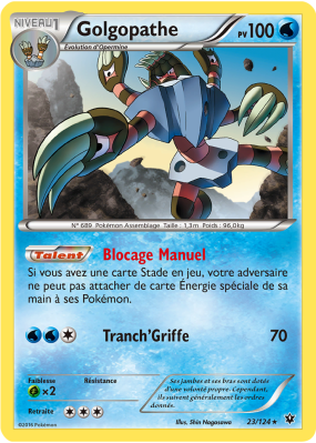 Carte Pokémon Golgopathe 23/124 Rare Impact des Destins