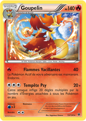 Carte Pokémon Goupelin 13/124 Holographique Impact des Destins