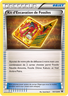 Carte Pokémon Kit d'Excavation de Fossiles 101/124 Peu commune Impact des Destins
