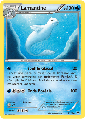 Carte Pokémon Lamantine 16/124 Peu commune Impact des Destins