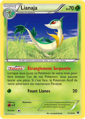 Carte Pokémon Lianaja 6/124 Peu commune Impact des Destins