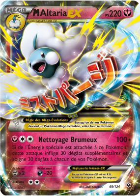 Carte Pokémon M-Altaria-EX 69/124 Ultra Rare Impact des Destins