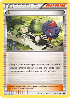 Carte Pokémon N 105/124 Peu commune Impact des Destins