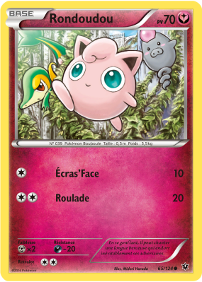 Carte Pokémon Rondoudou 65/124 Commune Impact des Destins