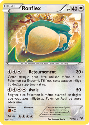 Carte Pokémon Ronflex 77/124 Rare Impact des Destins