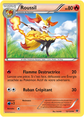 Carte Pokémon Roussil 12/124 Peu commune Impact des Destins
