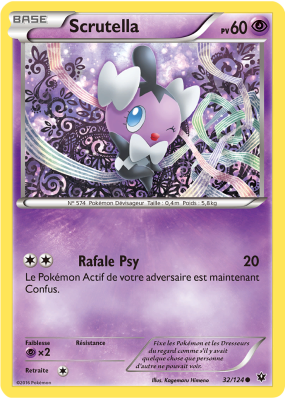 Carte Pokémon Scrutella 32/124 Commune Impact des Destins