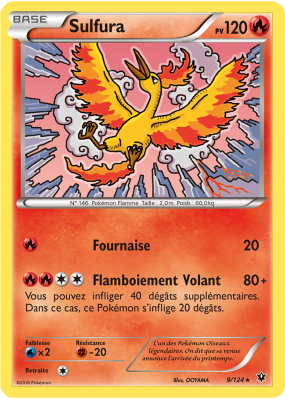 Carte Pokémon Sulfura 9/124 Rare Impact des Destins