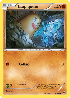 Carte Pokémon Taupiqueur 36/124 Commune Impact des Destins