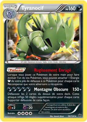 Carte Pokémon Tyranocif 56/124 Holographique Impact des Destins