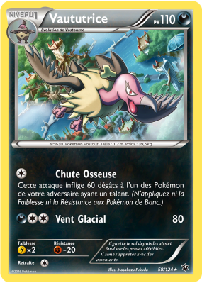 Carte Pokémon Vaututrice 58/124 Rare Impact des Destins