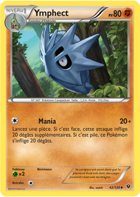 Carte Pokémon Ymphect 42/124 Peu commune Impact des Destins