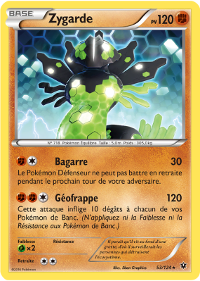 Carte Pokémon Zygarde 53/124 Rare Impact des Destins