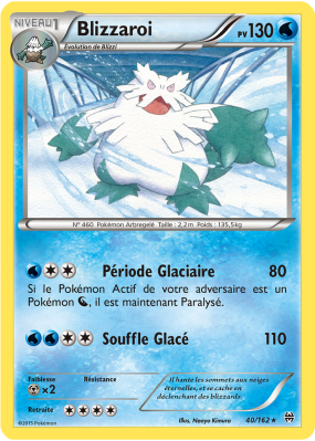 Carte Pokémon Blizzaroi 40/162 Rare Impulsion TURBO