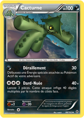 Carte Pokémon Cacturne 88/162 Peu commune Impulsion TURBO