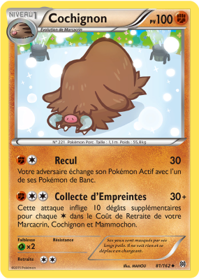 Carte Pokémon Cochignon 81/162 Peu commune Impulsion TURBO