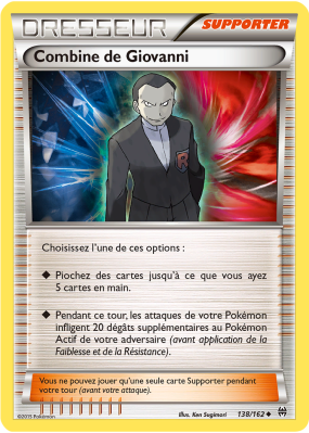 Carte Pokémon Combine de Giovanni 138/162 Peu commune Impulsion TURBO