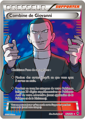 Carte Pokémon Combine de Giovanni 162/162 Ultra Rare Impulsion TURBO