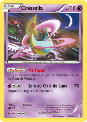 Carte Pokémon Cresselia 70/162 Rare Impulsion TURBO
