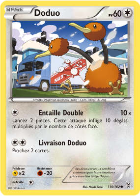 Carte Pokémon Doduo 116/162 Commune Impulsion TURBO