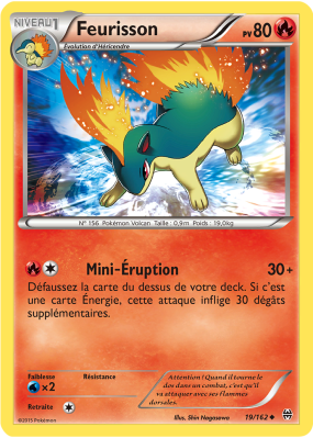 Carte Pokémon Feurisson 19/162 Peu commune Impulsion TURBO
