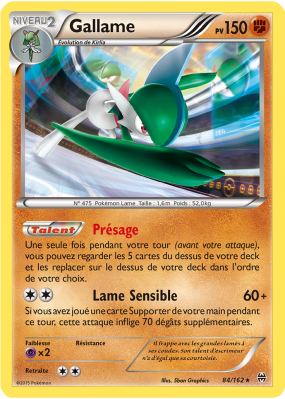 Carte Pokémon Gallame 84/162 Holographique Impulsion TURBO