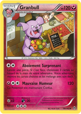 Carte Pokémon Granbull 99/162 Peu commune Impulsion TURBO