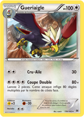 Carte Pokémon Gueriaigle 130/162 Rare Impulsion TURBO