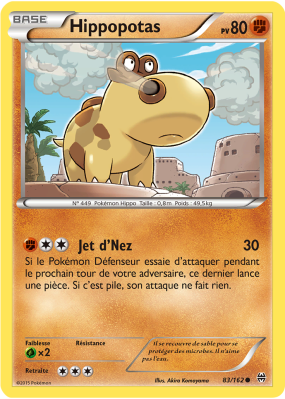 Carte Pokémon Hippopotas 83/162 Commune Impulsion TURBO