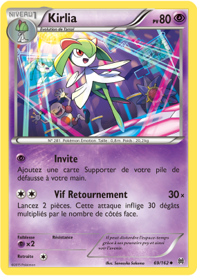 Carte Pokémon Kirlia 69/162 Peu commune Impulsion TURBO