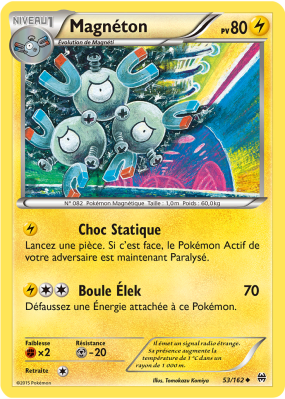 Carte Pokémon Magnéton 53/162 Peu commune Impulsion TURBO