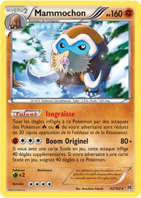Carte Pokémon Mammochon 82/162 Holographique Impulsion TURBO