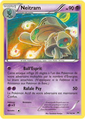 Carte Pokémon Neitram 74/162 Peu commune Impulsion TURBO