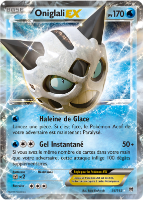 Carte Pokémon Oniglali-EX 34/162 Ultra Rare Impulsion TURBO