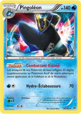 Carte Pokémon Pingoléon 38/162 Holographique Impulsion TURBO