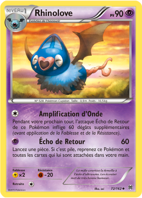 Carte Pokémon Rhinolove 72/162 Peu commune Impulsion TURBO