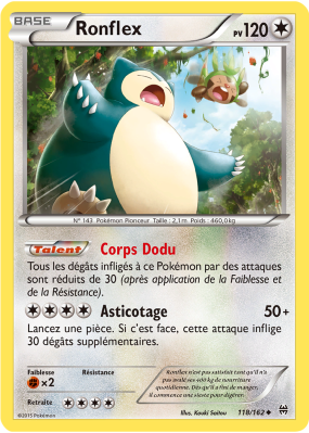 Carte Pokémon Ronflex 118/162 Peu commune Impulsion TURBO