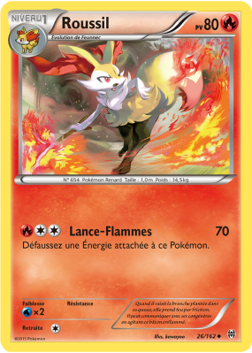 Carte Pokémon Roussil 26/162 Peu commune Impulsion TURBO