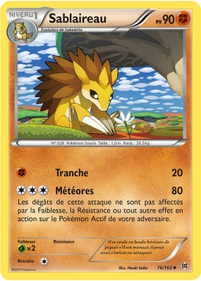 Carte Pokémon Sablaireau 76/162 Peu commune Impulsion TURBO