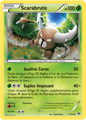 Carte Pokémon Scarabrute 3/162 Peu commune Impulsion TURBO