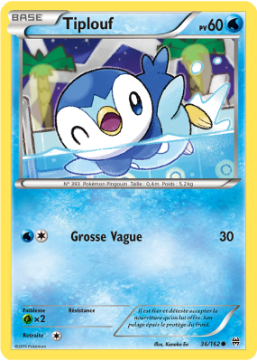 Carte Pokémon Tiplouf 36/162 Commune Impulsion TURBO