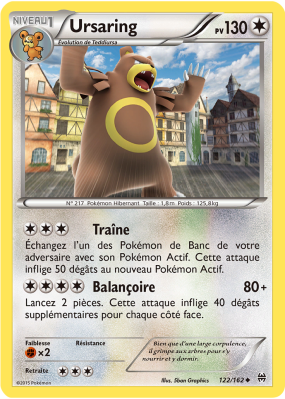 Carte Pokémon Ursaring 122/162 Peu commune Impulsion TURBO