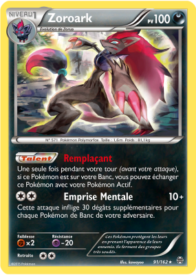 Carte Pokémon Zoroark 91/162 Holographique Impulsion TURBO