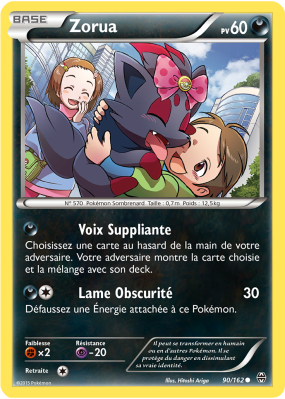 Carte Pokémon Zorua 90/162 Commune Impulsion TURBO