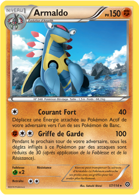 Carte Pokémon Armaldo 57/114 Rare Offensive Vapeur