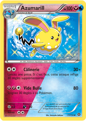 Carte Pokémon Azumarill 77/114 Peu commune Offensive Vapeur