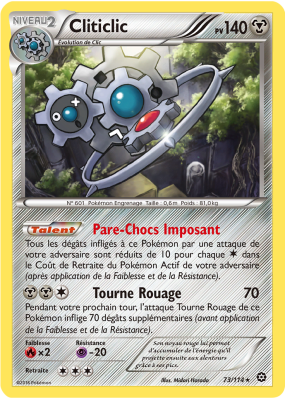 Carte Pokémon Cliticlic 73/114 Holographique Offensive Vapeur